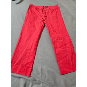 Womens Dickies coral capris  size 9 y2k 90s casual ankle cute summer